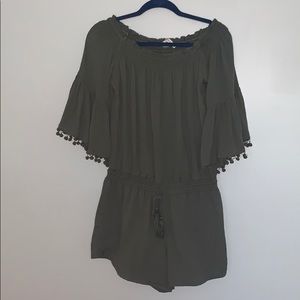 RAGA | Off the Shoulder Forest Romper